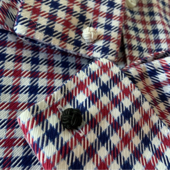 Pink Thomas Pink Flannel Button Down Men's Shirt - Picture 3 of 5